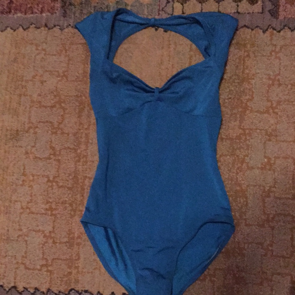Blue Natalie Dancewear Leotard, Small